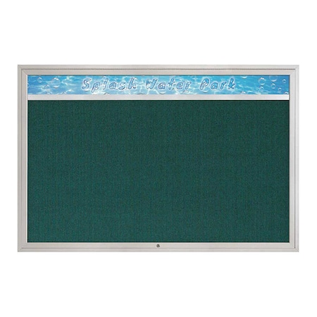United Visual Products Corkboard, 72"x48", Dark Spruce/Bronze UV434H1-BRONZE-DRKSPR