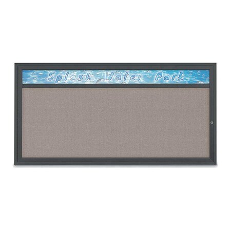 United Visual Products Corkboard, 72"x36", Pearl/Black UV433H1-BLACK-PEARL