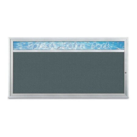 United Visual Products Corkboard, 72"x36", Blue Spruce/Satin UV433H1-SATIN-BLSPRU