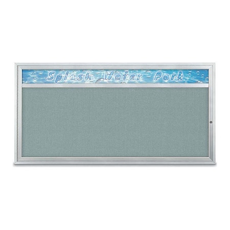 United Visual Products Corkboard, 72"x36", Cloud/Satin UV433H1-SATIN-CLOUD