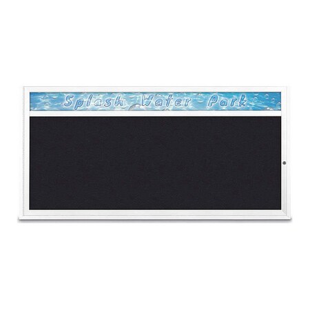 United Visual Products Corkboard, 72"x36", Rubber/White UV433H1-WHITE-RUBBER