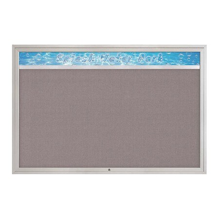 United Visual Products Corkboard, 72"x48", Surf/Bronze UV434H1-BRONZE-SURF