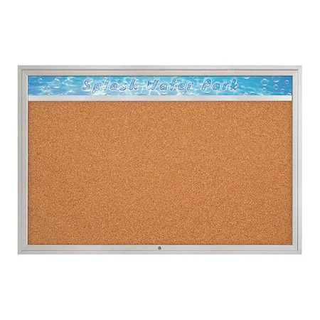 United Visual Products Corkboard, 72"x48", Cork/White UV434H1-WHITE-CORK