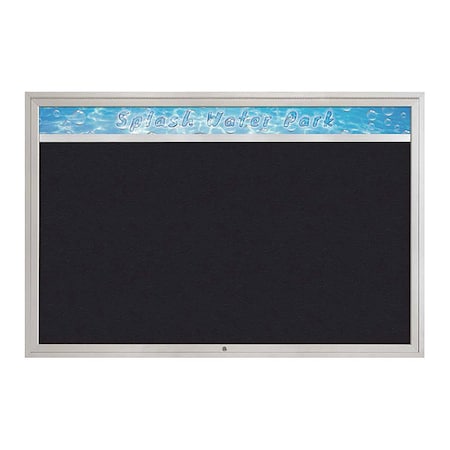 United Visual Products Corkboard, 72"x48", Rubber/Gold UV434H1-GOLD-RUBBER