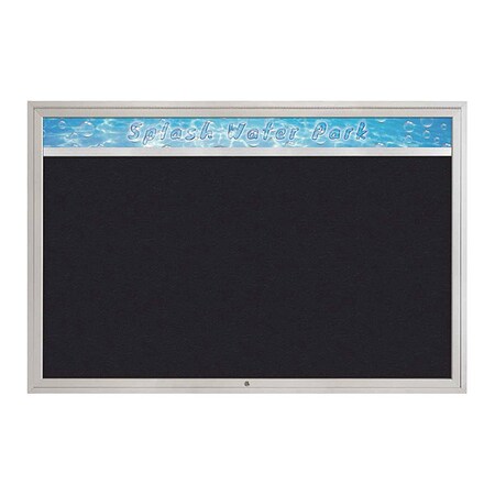 United Visual Products Corkboard, 72"x48", Rubber/White UV434H1-WHITE-RUBBER