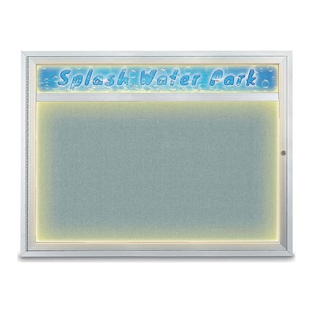 United Visual Products Corkboard, 48"x36", Cloud/Satin UV451HILED1-SATIN-CLOUD