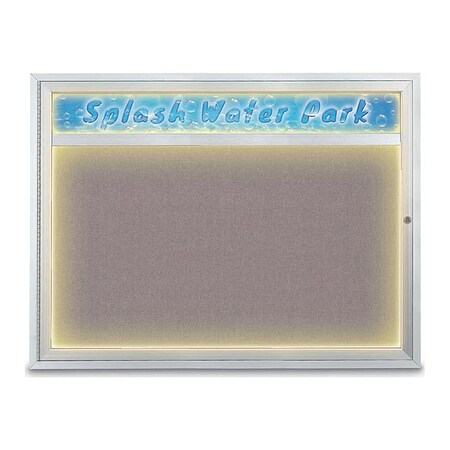 United Visual Products Corkboard, 48"x36", Surf/Satin UV451HILED1-SATIN-SURF