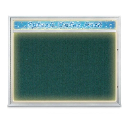 United Visual Products Corkboard, 60"x48", Dark Spruce/Satin UV452HILED2-SATIN-DRKSPR