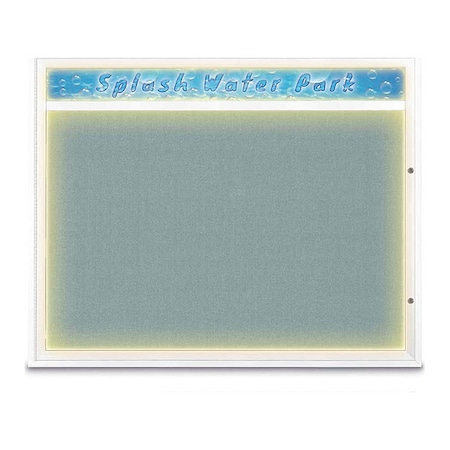United Visual Products Corkboard, 60"x48", Cloud/White UV452HILED2-WHITE-CLOUD