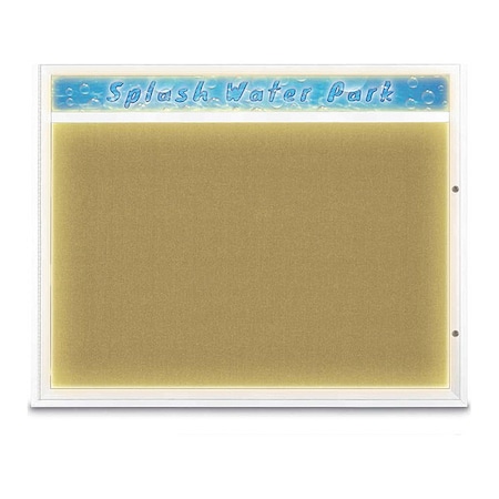 United Visual Products Corkboard, 60"x48", Keylime/White UV452HILED2-WHITE-KEYLIME