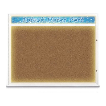 United Visual Products Corkboard, 60"x48", Synthetic Cork/White UV452HILED2-WHITE-FORBO