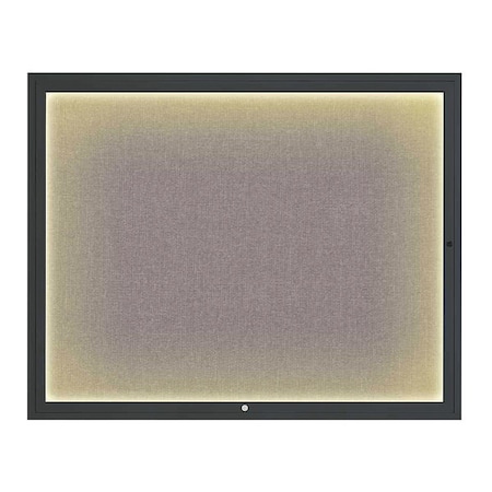 United Visual Products Corkboard, 60"x48", Surf/Black UV417ILED2-BLACK-SURF