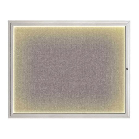 United Visual Products Corkboard, 60"x48", Surf/Satin UV417ILED2-SATIN-SURF