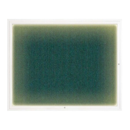 United Visual Products Corkboard, 60"x48", Dark Spruce/White UV417ILED2-WHITE-DRKSPR