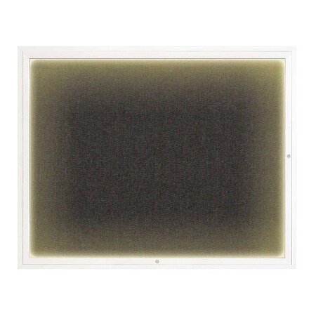United Visual Products Corkboard, 60"x48", Black/White UV417ILED2-WHITE-BLACK