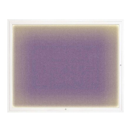 United Visual Products Corkboard, 60"x48", Amethyst/White UV417ILED2-WHITE-AMETHY