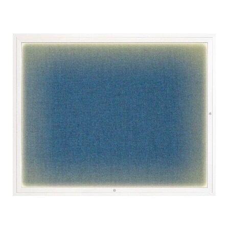 United Visual Products Corkboard, 60"x48", Ultramarine/White UV417ILED2-WHITE-ULTMAR