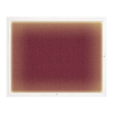 United Visual Products Corkboard, 60"x48", Deep Burgundy/White UV417ILED2-WHITE-DBURGU