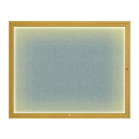 United Visual Products Corkboard, 60"x48", Cloud/Gold UV417ILED2-GOLD-CLOUD