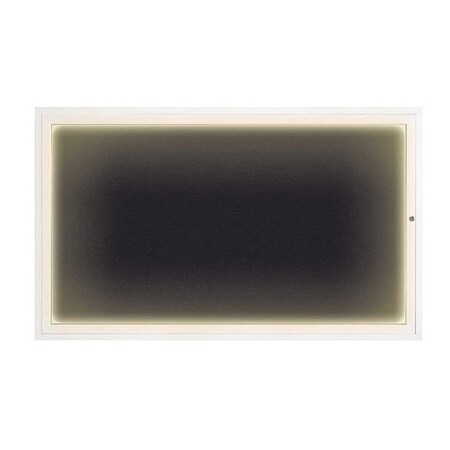 United Visual Products Corkboard, 60"x36", Rubber/White UV417ILED1-WHITE-RUBBER