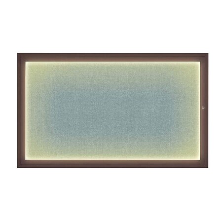 United Visual Products Corkboard, 60"x36", Cloud/Bronze UV417ILED1-BRONZE-CLOUD