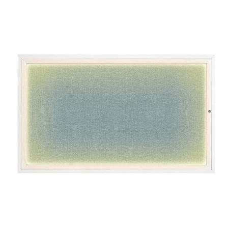 United Visual Products Corkboard, 60"x36", Cloud/White UV417ILED1-WHITE-CLOUD