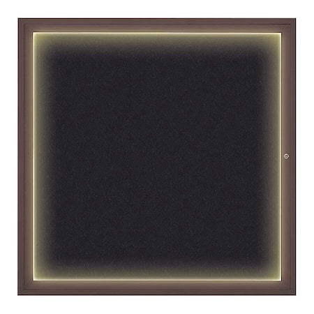 United Visual Products Corkboard, 48"x48", Rubber/Bronze UV416I48-BRONZE-RUBBER
