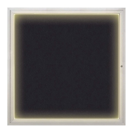 United Visual Products Corkboard, 48"x48", Rubber/Satin UV416I48-SATIN-RUBBER