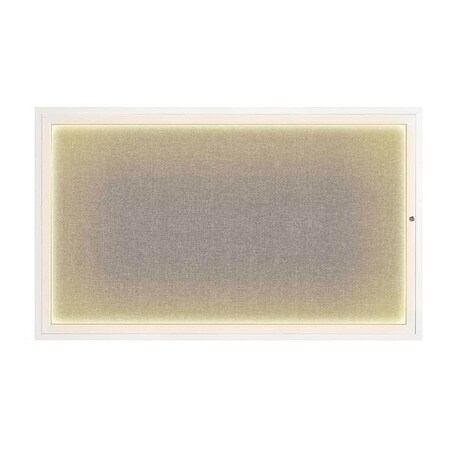 United Visual Products Corkboard, 60"x36", Pearl/White UV417ILED1-WHITE-PEARL