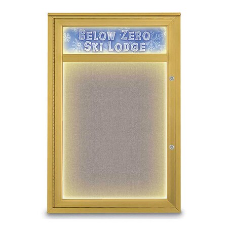 United Visual Products Corkboard, 24"x36", Pearl/Gold UV450HILEDPLUS-GOLD-PEARL