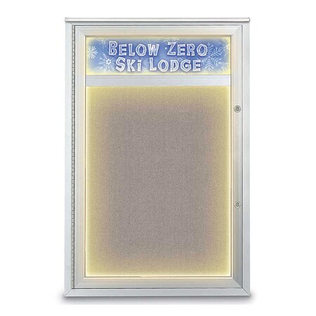 United Visual Products Corkboard, 24"x36", Pearl/Satin UV450HILEDPLUS-SATIN-PEARL