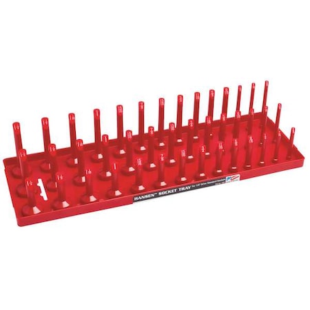 Hansen Global SocketTray, Red, Plastic, 311/16in, 1PK 12013