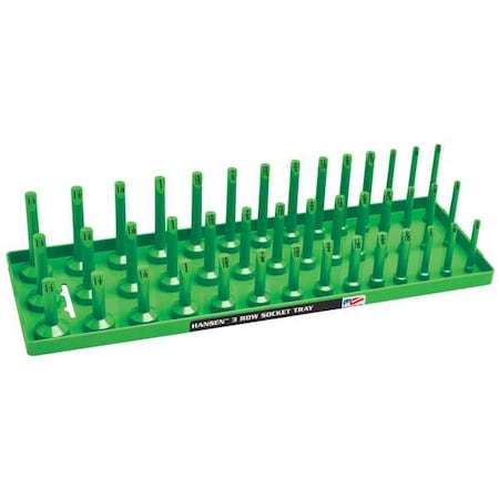Hansen Global SocketTray, Green, Plastic, 311/16in, 1PK 12033