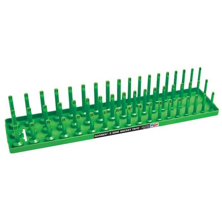Hansen Global SocketTray, Green, Plastic, 311/16in, 1PK 12043