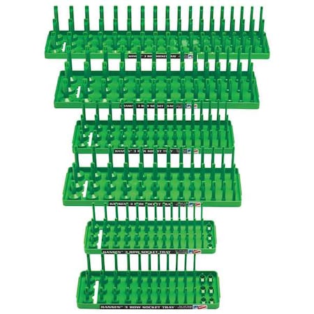 HANSEN Socket Tray Set, Green, Plastic 92014