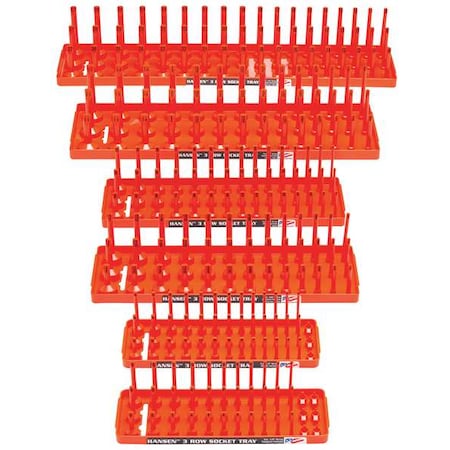 HANSEN Socket Tray Set, Orange, Plastic 92015