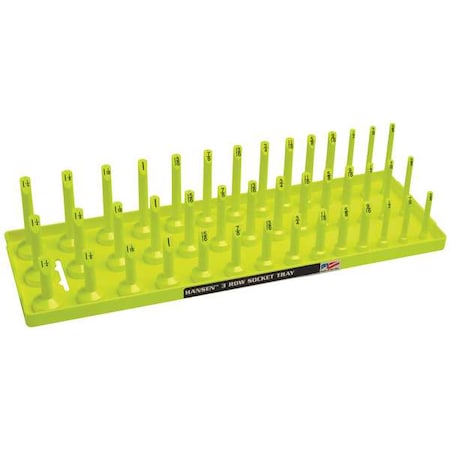 Hansen Global SocketTray, Yellow, Plastic, 311/16in, 1PK 12073
