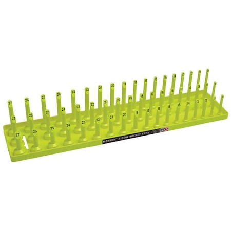 Hansen Global SocketTray, Yellow, Plastic, 311/16in, 1PK 12083
