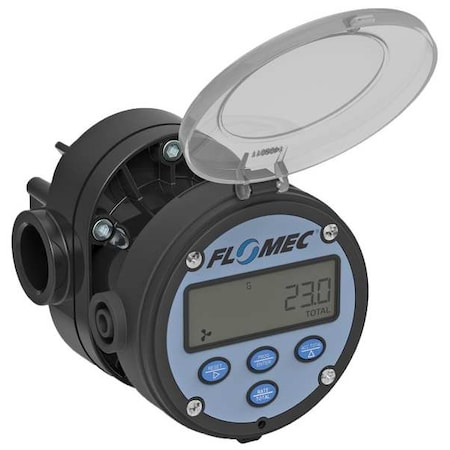 Flomec Electronic Flowmeter, 1", FNPT, 5.4" L OM025P003-822R5G