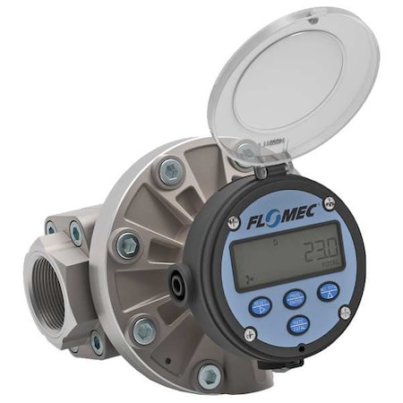 Flomec Electronic Flowmeter, 1 1/2", FNPT, 7.4" L OM040S003-822R5G
