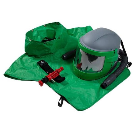 Gvs-Rpb Blast Helmet, Green/Gray/Black, RPB Nova 3 - Hot Air Tube, Nylon Cape, Nova 3 NV3-704-50