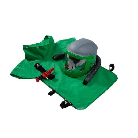 Gvs-Rpb Blast Helmet, Green/Gray/Black, RPB Nova 3 - Hot Air Tube, XL Nylon Cape, Nova 3 NV3-704-51