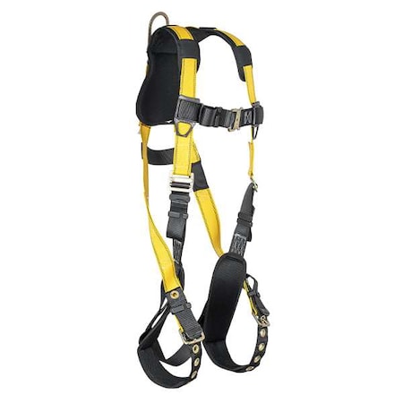 Condor Full Body Harness, XL/2XL, 420 lb, Quick-Connect Chest/ Tongue Leg Straps, Back D-Ring 61DD34