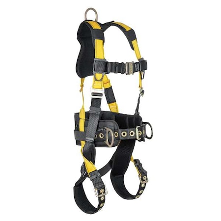 Condor Not Applicable Full Body Harness, L/XL, 420 lb, Quick-Connect Chest/ Tongue Leg Straps 61DD43