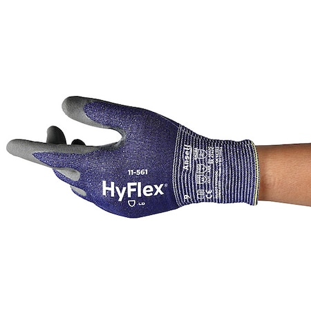 Ansell Hyflex Cut-Resistant Gloves, A3 Cut, Nitrile, Intercept Knit, Blue/Gray, Large (Size 9), 1 Pair 11-561