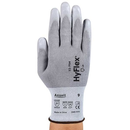 Ansell Knit Gloves, Cut Level A4 , Dipped , Polyurethane , Smooth , 10 1 PR 11-754