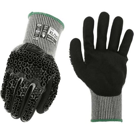 Mechanix Wear Knit Gloves, A4 Cut Level, 13 ga, Gray, 8 SD5CP-08-008