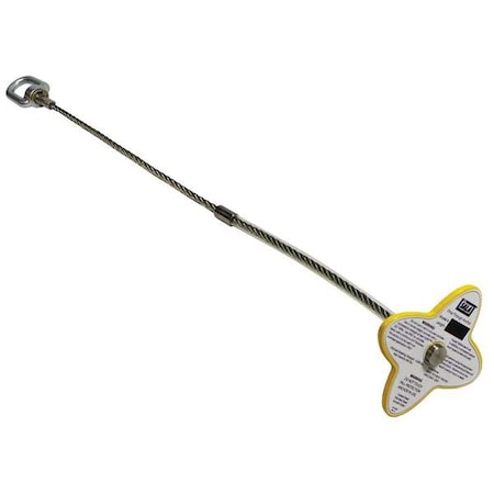 3M Roof Anchor, 10 ft Length, 310 lb Weigth Capacity, Steel Anchor, Swivel D-Ring 2104816