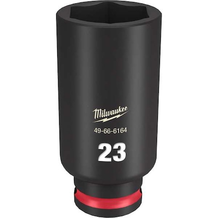 Milwaukee Tool 23mm SHOCKWAVE Impact Duty 3/8 in. Drive Deep Well 6 Point Impact Socket 49-66-6164