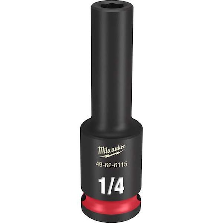 Milwaukee Tool 1/4 in. SHOCKWAVE Impact Duty 3/8 in. Drive Deep Well 6 Point Impact Socket 49-66-6115